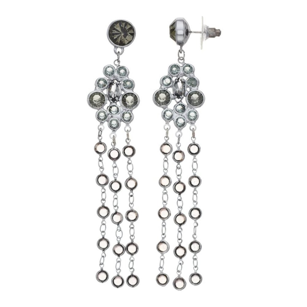 Simply Vera Wang Hematite Linear Drop Earrings NWT